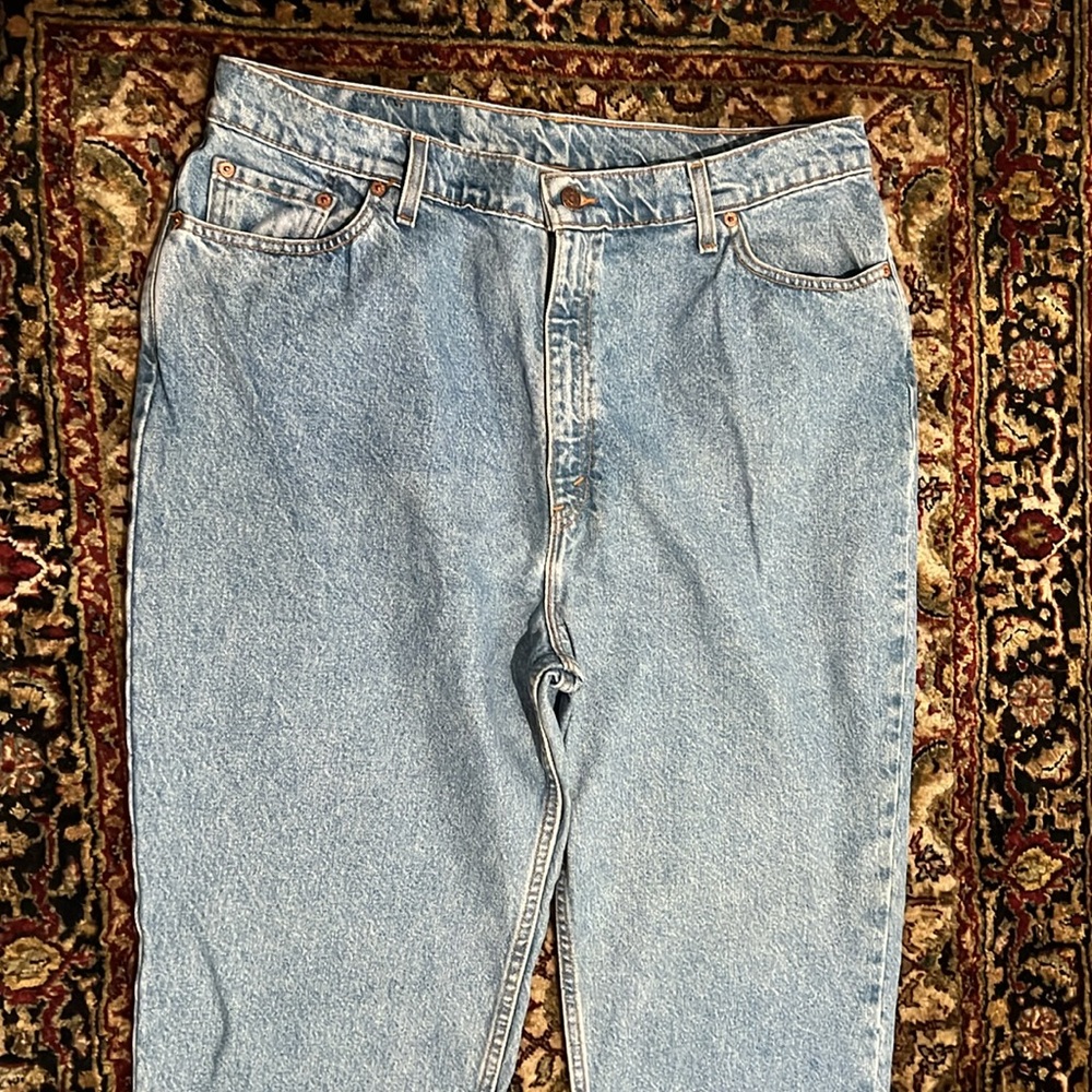 Levi’s 522 Classic Blue Denim Jeans Tapered Fit Tapered Leg Size 20